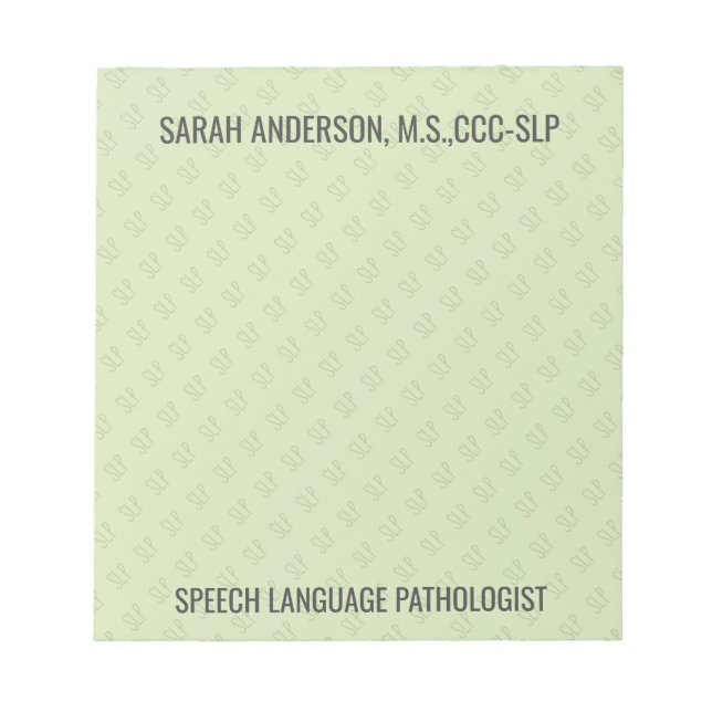 Bloc De Notas Lenguaje de voz de nombre personalizado Notador de (Frente)