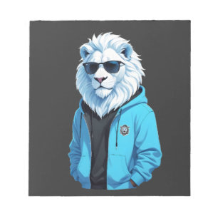 Bloc De Notas León con Hoodie Funny Carácter Animal De Guay