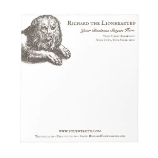 Bloc De Notas León Vintage Elegante Notepad Antiguo