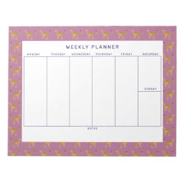 Bloc De Notas Leopard, Cheetah Weekly Planner Notepad