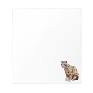 Bloc De Notas leopardo nublado fotografía selva gran gato animal