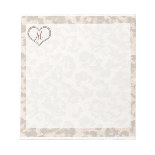 Bloc De Notas Leopardo personalizado visto (Frente)