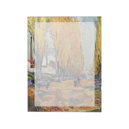 Bloc De Notas Les Alyscamps por Van Gogh. Paisaje otoñal