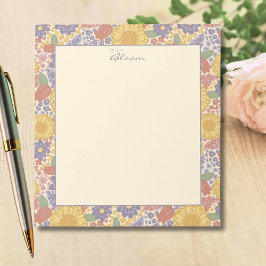 Bloc De Notas Let Joy Bloom –Floral Notepad with Joyful Message 