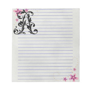 Bloc De Notas Letra a de hoja