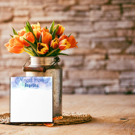 Bloc De Notas Letra azul color agua verde verde azulado salpicad