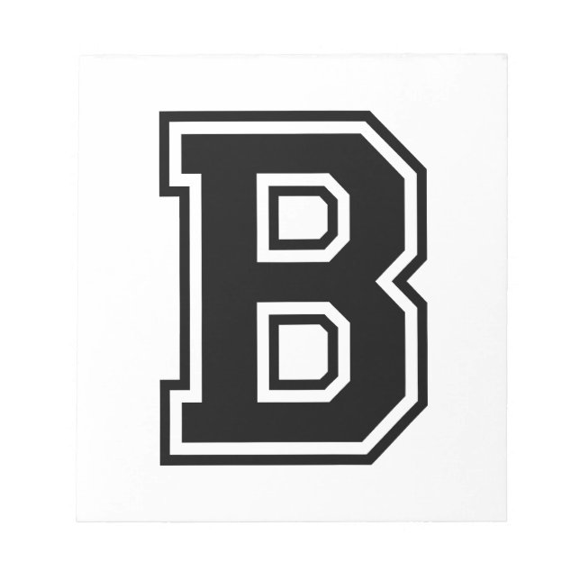 Bloc De Notas Letra B, alfabeto colegiado (Frente)