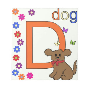 Bloc De Notas Letra de perro D