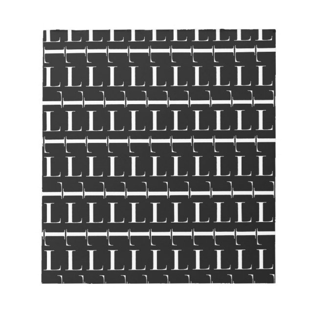 Bloc De Notas Letra inicial monograma L (Frente)