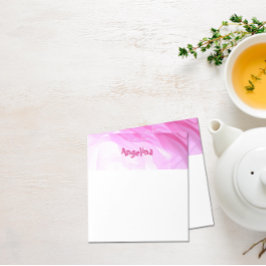 Bloc De Notas Letra rosa salpicadura de color agua púrpura