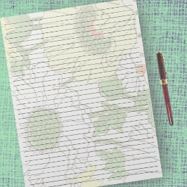 Bloc De Notas Letra Size 8.5" x 11" Colegio Ruled Yellow Flower