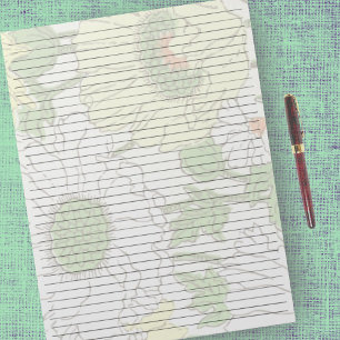 Bloc De Notas Letra Size 8.5" x 11" Colegio Ruled Yellow Flower