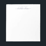 Bloc De Notas Letras minimalistas de lavanda personalizadas<br><div class="desc">Bloc de notas personalizado con guión de lavanda minimalista</div>