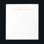 Bloc De Notas Letras simples de guiones en amarillo personalizad<br><div class="desc">Letras simples de guiones en el Bloc de notas personalizado amarillo</div>