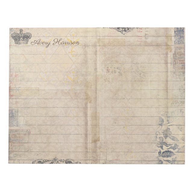 Bloc De Notas Leyenda del diario de Personalizados antiguos de l (Frente)