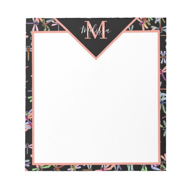 Bloc De Notas Libélulas personalizadas coloridas   (Frente)