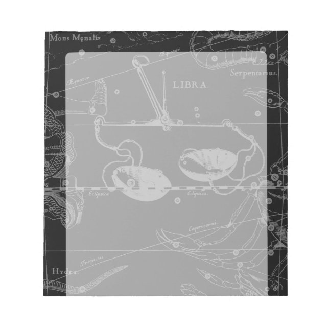Bloc De Notas Libra Constellation Hevelius alrededor de 1690 (Frente)