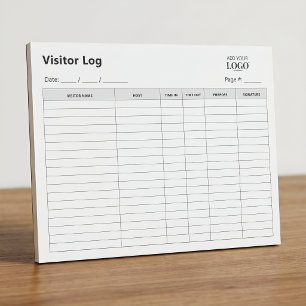 Bloc De Notas Libro de Registro de Visitantes Empresariales De
