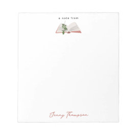 Bloc De Notas Libros botánicos y biblioteca leyendo nombre perso