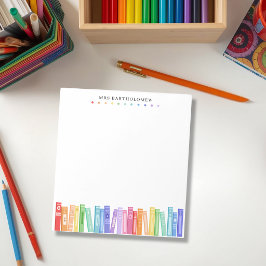 Bloc De Notas Libros de Colores de Arcoíris Personalizados para 