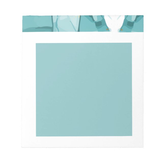Bloc De Notas Light Blue Marble Elegant Modern Pattern (Frente)