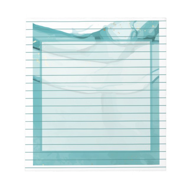 Bloc De Notas Light Blue Marble Elegant Modern Pattern (Frente)