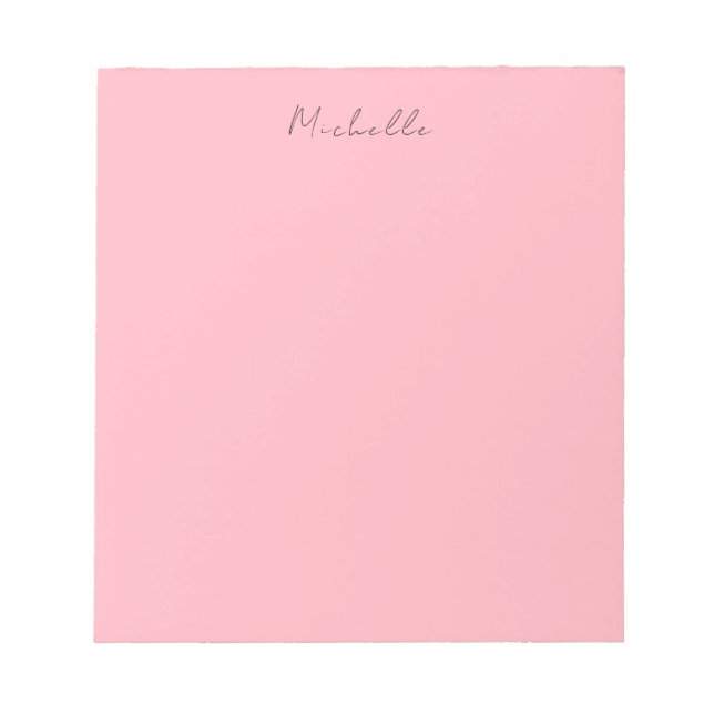 Bloc De Notas Light Pink Professional Unique Classic Handwriting (Frente)
