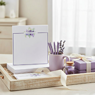 Bloc De Notas Lilac floral personalizada acuarela