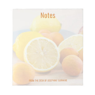 Bloc De Notas Limones y albaricoques Fotografía de alimentos Sti