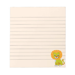 Bloc De Notas Lindo bebé león de dibujos animados impresión vint