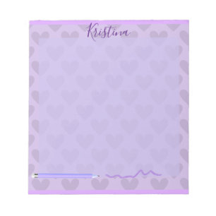 Bloc De Notas Lindo Chic Pastel Lavanda Personalizado