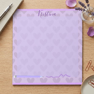Bloc De Notas Lindo Chic Pastel Lavanda Personalizado