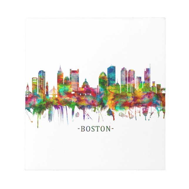 Bloc De Notas Línea aérea de Boston Massachusetts (Frente)