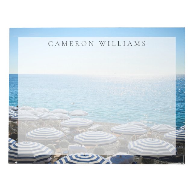 Bloc De Notas Línea costera | Riviera francesa, Niza Francia (Frente)