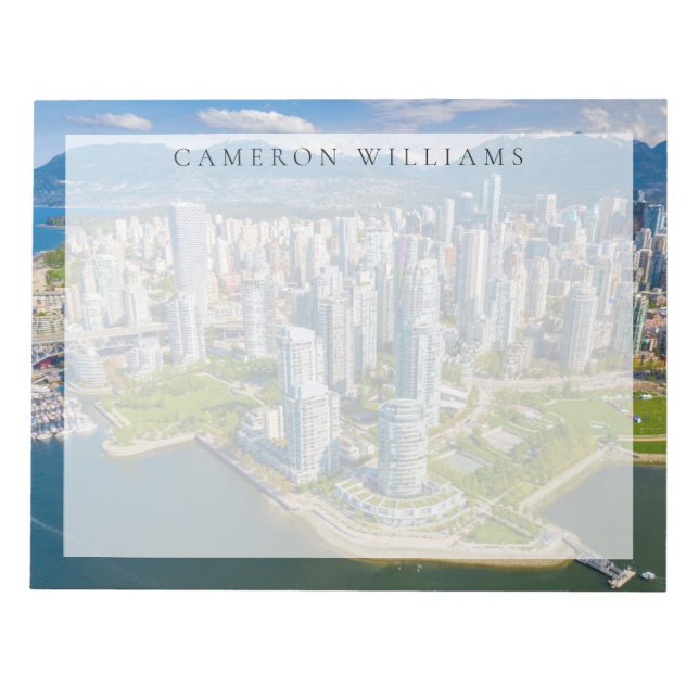 Bloc De Notas Línea costera | Vancouver, Columbia Británica, Can (Frente)