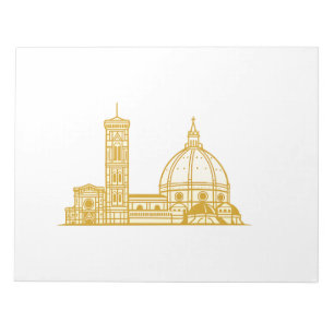 Bloc De Notas Línea de Oro de Florencia Arte Notas de Lujo Mínim