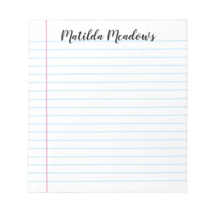 Bloc De Notas Línea personalizada
