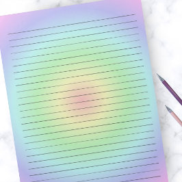 Bloc De Notas Líneas de gran alcance sobre el arcoiris color de 