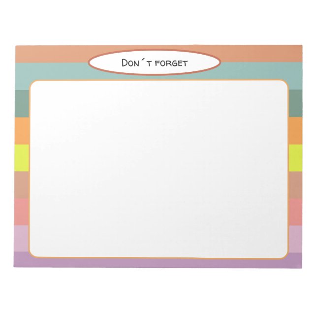 Bloc De Notas Líneas de paisaje estético Notepad (Frente)