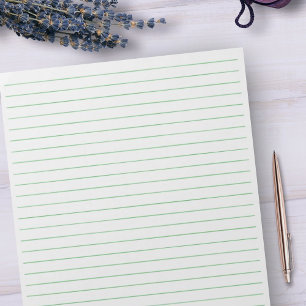Bloc De Notas Líneas verdes - Almohadilla de papel de gran resol