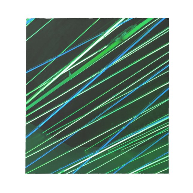 Bloc De Notas líneas verdes de neón (Frente)