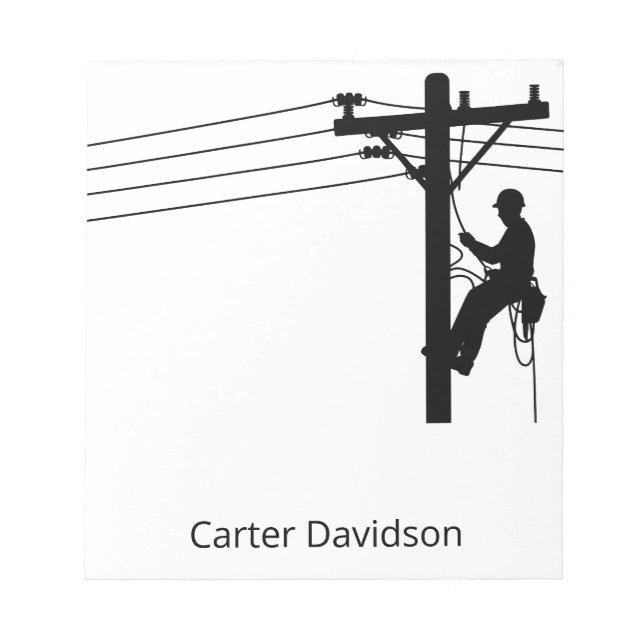 Bloc De Notas Lineman Electric Utility Journeyman Gift (Frente)