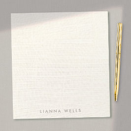 Bloc De Notas Lino personalizado minimalista elegante (imagen) 