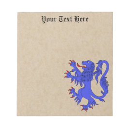 Bloc De Notas Lion Rampant Azure
