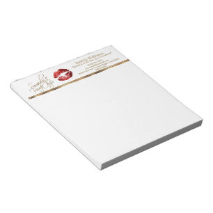 Bloc De Notas Lips de Purpurina rojo
