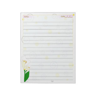 Bloc De Notas Lirios Caroling