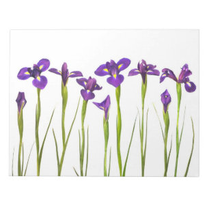 Bloc De Notas Lirios Morados - Plantilla Personalizada de Flor d