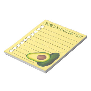 Bloc De Notas Lista De Carrocería Personalizada De Aguacate Amar