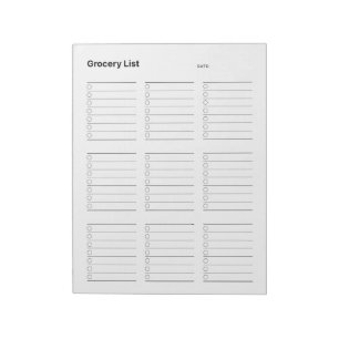 Bloc De Notas Lista de compras