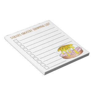 Bloc De Notas Lista de compras de comestibles personalizada Huev
